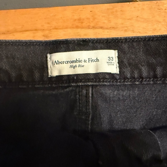 Abercrombie And Fitch Women 33 Black Studded Denim Skirt Fall Grunge Alternative - Picture 2 of 3